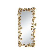 Load image into Gallery viewer, Full Length Mirror With en Leaf Accents, Floor Miiror For Living Room Bedroom - Gold
