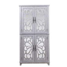 Load image into Gallery viewer, Modern Sideboard Buffet With 4 Mirrored Doors, Adjustable Shelves
