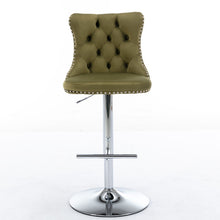 Load image into Gallery viewer, Swivel Barstools Adjusatble Seat Height From 25-33", Modern Upholstered Base Bar Stools With Backs Comfortable Tufted For Home Pub And Kitchen Island (Set of 2)

