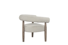 Load image into Gallery viewer, 29" Fabric And Wood Curved Arm Chair - Cream / Light
