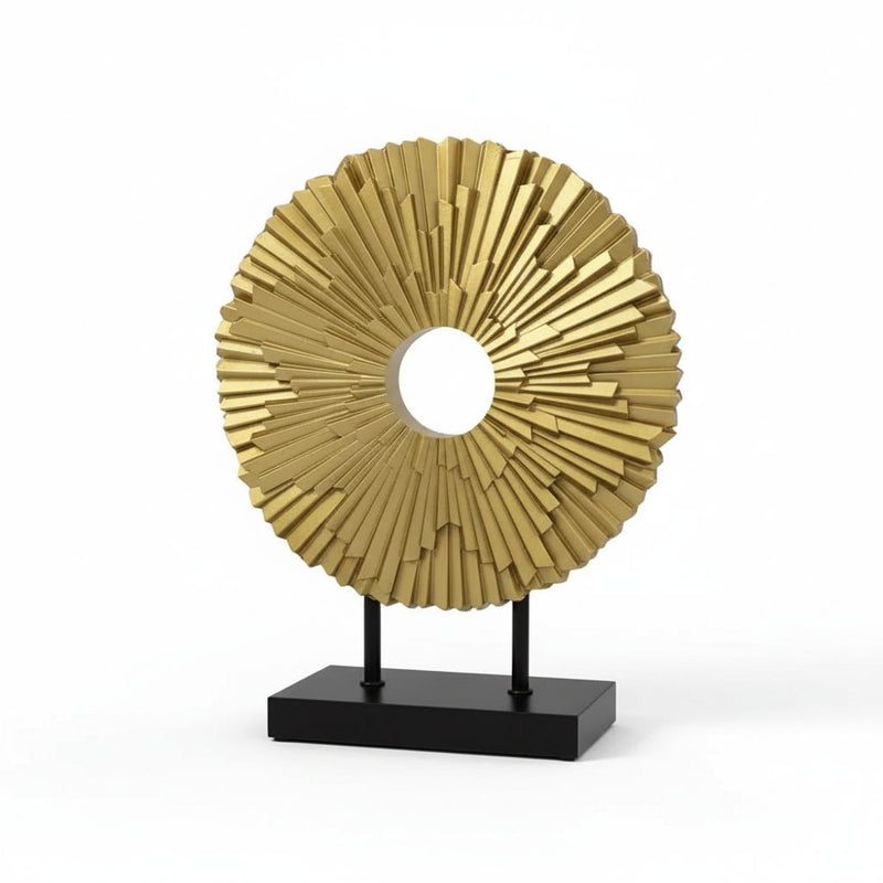 Hand Painted Tabletop Sculpture (674605) - Gold