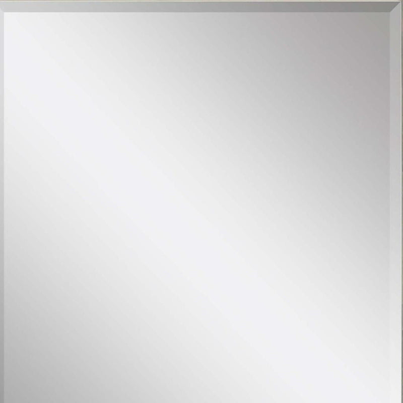 33" Solid Wood Framed Accent Mirror - Silver