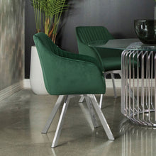 Load image into Gallery viewer, Tufted Swivel Dining Chair With Slim Sloped Arms - Green
