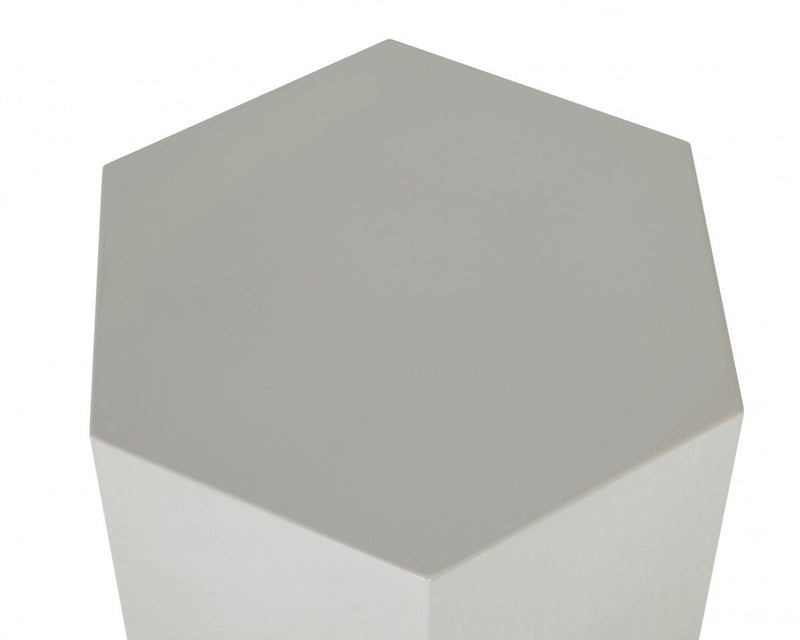 Wood End Table - Light Gray