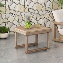 Load image into Gallery viewer, Outdoor Square Side Table With Acacia Wood Frame - Brown
