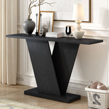 Load image into Gallery viewer, Console Table With V Shape Base, Sculptural Entryway Accent
