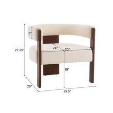 Load image into Gallery viewer, Modern Upholstered Accent Arm Chair With Barrel Back Design
