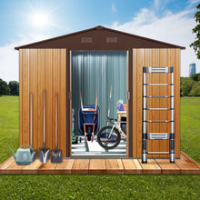 Load image into Gallery viewer, Outdoor Metal Storage Shed With Floor Base
