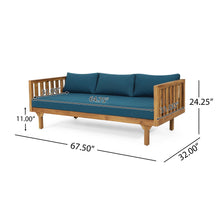 Load image into Gallery viewer, Claremont - 3 Seater Daybed Teak Acacia Wood Water Resistant Cushions
