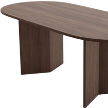 Load image into Gallery viewer, Solid Wood Double Pedestal Base Oval Dining Table - Walnut
