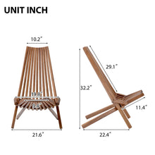 Load image into Gallery viewer, Folding Wood Chair, Portable Solid Wood Seating For Indoor Or Outdoor Use - Natural
