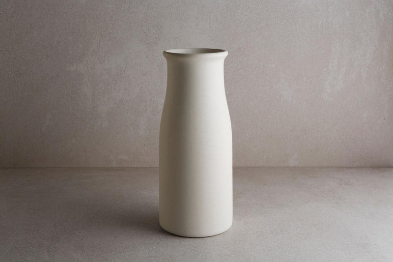 Ceramic Cylinder Table Vase (755421) - Cream