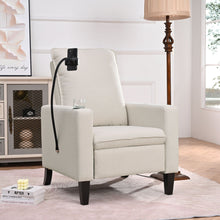 Load image into Gallery viewer, Recliner Chairs For Adults, Adjustable Recliner Sofa With Mobile Phone Holder &amp; Cup Holder, Modern Reclining Chairs Fabric Push Back Recliner Chairs For Living Room, Bedroom
