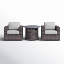 Load image into Gallery viewer, Rattan Patio Set With Comfortable Cushions And Fire Pit
