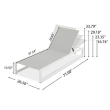 Load image into Gallery viewer, Chaise Lounge With 5 Reclining Positions, Outdoor Patio Lounge Chairs
