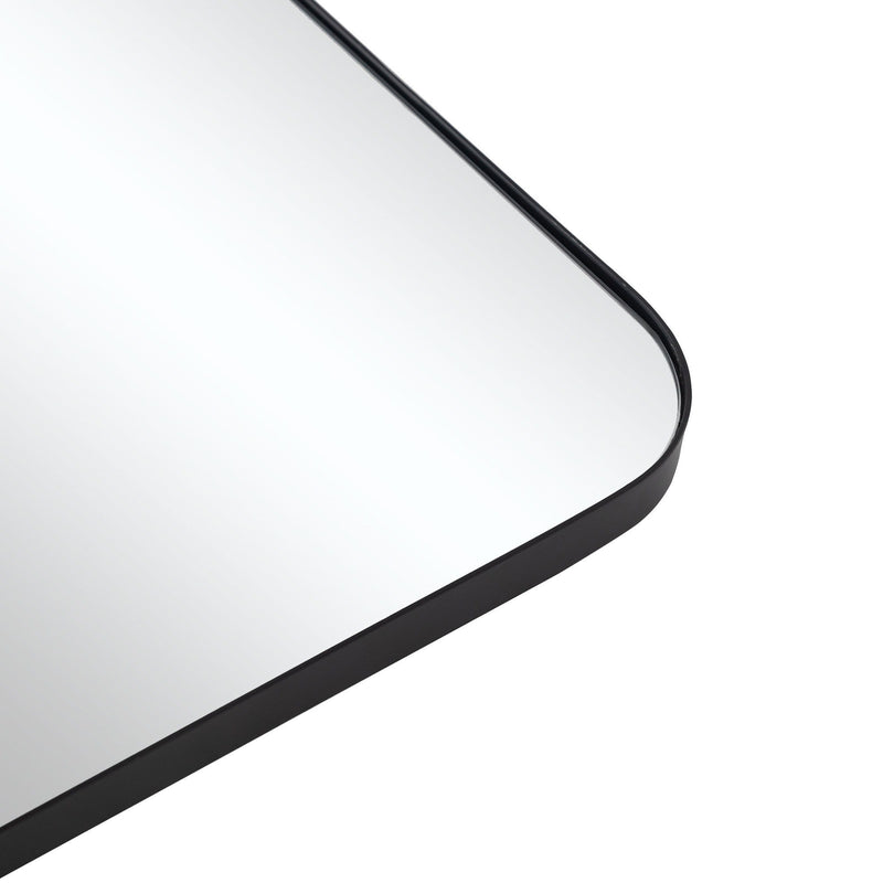 36" Framed Accent Mirror Metal - Black