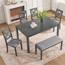 Load image into Gallery viewer, Kitchen Dining Set, Rectangular Dining Table &amp; Upholstered Chairs

