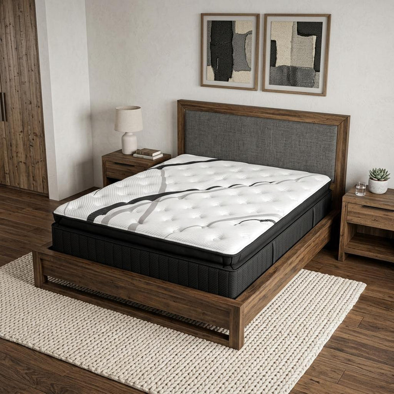 Graphite And Titanium Infused Gel Memory Foam Ultra Plush Hybrid Mattress - California King