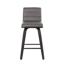 Load image into Gallery viewer, Fabric And Iron Low Back Counter Height Swivel Bar Chair - Gray And Black
