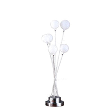 Load image into Gallery viewer, Chrome Six Light Globe Desk or Table Lamp - Silver
