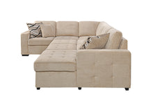 Load image into Gallery viewer, 123&quot; Oversized Sectional Sofa with Storage Chaise, U Shaped Sectional Couch with 4 Throw Pillows for Large Space Dorm Apartment. Beige
