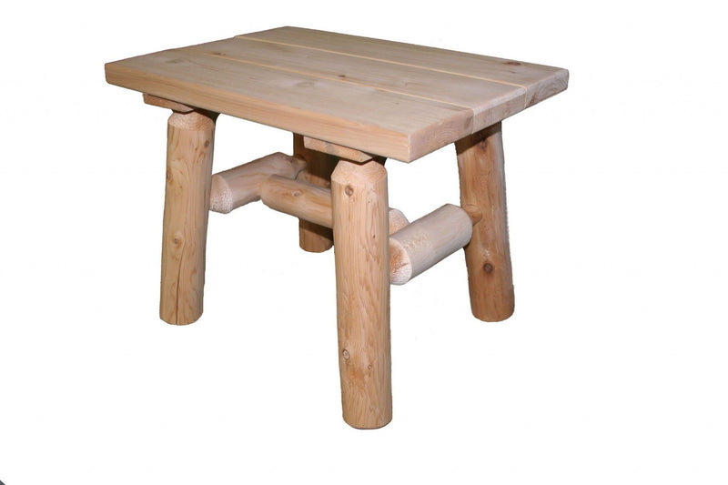 Wood End Or Side Table - Rustic And Natural