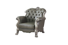 Load image into Gallery viewer, Faux Leather And Vintage Bone White Arm Chair - Bone White
