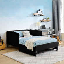 Load image into Gallery viewer, Upholstered Platform Bed Frame With 2 Storage Drawers And Adjustable Sofa Bed
