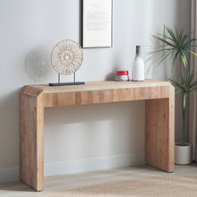Load image into Gallery viewer, Rustic Modern Console Table With Drawer Storage - Natural Wood
