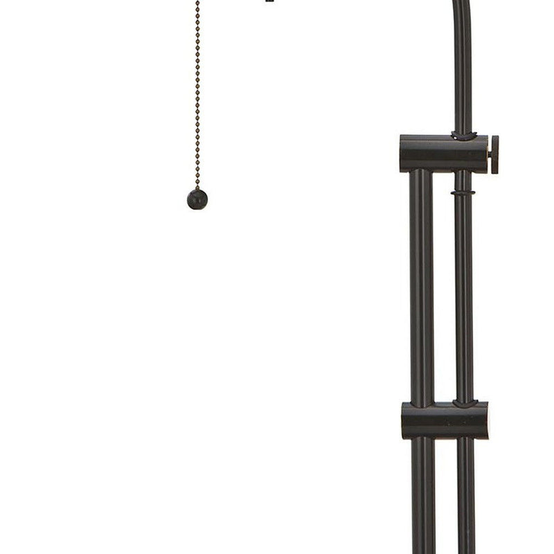 Metal Adjustable Table Lamp With Bronze Rectangular Shade - Bronze