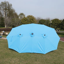 Load image into Gallery viewer, Double- Sided Outdoor Market Umbrella With Lights And Base
