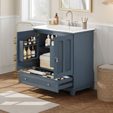Load image into Gallery viewer, Bathroom Vanity With Sink, Cabinet With Adjustable Shelf And Drawer Divider

