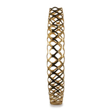 Load image into Gallery viewer, Pierced Geometric Cylinder Floor Vase (722473) - Gold
