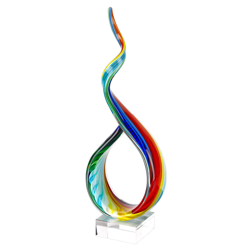 Murano Modern Abstract Tabletop Sculpture (376071) - Rainbow