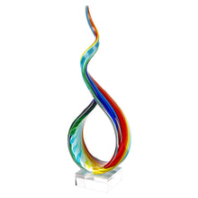 Load image into Gallery viewer, Murano Modern Abstract Tabletop Sculpture (376071) - Rainbow
