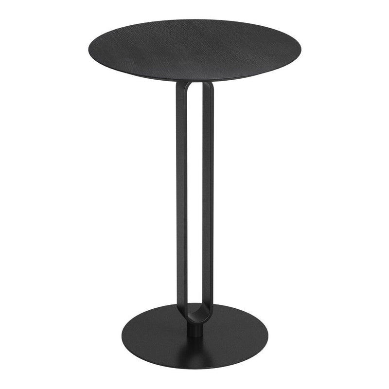 24" Modern Wood Rounded Bar Table - Black