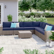 Load image into Gallery viewer, Stylish Rattan Wicker Person Seating Group With Premium Sunbrella Cushions Perfect For Outdoor Entertaining
