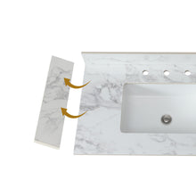 Load image into Gallery viewer, Engineered Marble Stone Bathroom Sink Side Splash - Bianco Carrara Wenato
