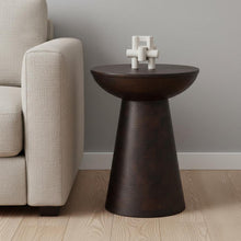 Load image into Gallery viewer, Redwood Solid Wood Round Pedestal End Table - Red
