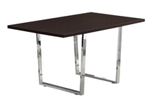 Load image into Gallery viewer, 59" Solid Wood And Metal Sled Base Dining Table - Espresso
