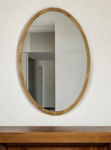 Load image into Gallery viewer, 35" Oval Solid Framed Accent Mirror - Brown
