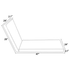 Load image into Gallery viewer, 2 Piece Outdoor Chaise Lounge Cushion Set, Replacement Cushions For Patio Furniture
