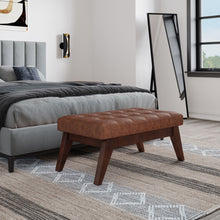 Load image into Gallery viewer, Draper - Upholstered Mid Century Tufted Ottoman Bench
