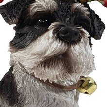 Load image into Gallery viewer, Poly Dog Christmas Figurine - Black / White / Gold
