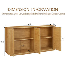 Load image into Gallery viewer, Contemporary Wave Shaped TV Stand With Rattan Doors
