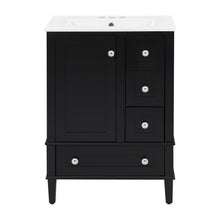 Load image into Gallery viewer, Bathroom Vanity With Integrated Basin, Soft Close Drawers, Door Mounted Double Layer Shelf
