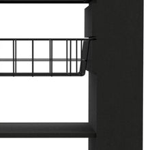 Load image into Gallery viewer, 22" Rolling Kitchen Cart With Storage - Natural / Black

