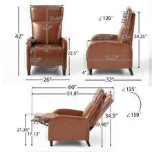 Load image into Gallery viewer, Wide Push Back Standard Recliner - Hazelnut
