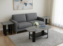 Load image into Gallery viewer, 36" Coffee Table With Shelf (Set of 3) - Gray And Black
