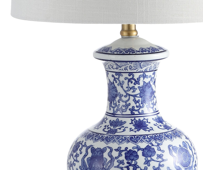 25" Novelty Table Lamps With Globe Shades (Set of 2) - Blue